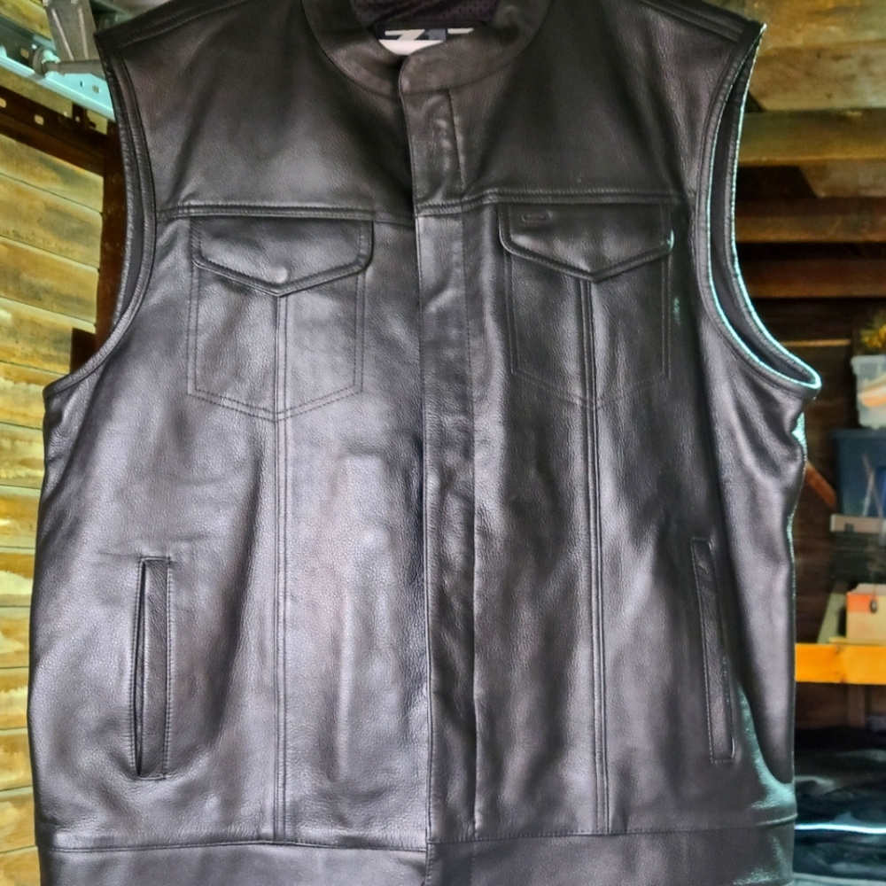 Heavy leather biker's vest